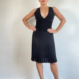 Genuine Designer Alexandre Vauthier Black Cocktail Mini Dress Size 40 EU